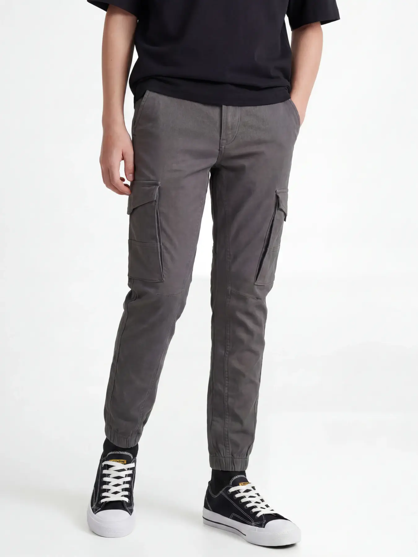 Παντελόνι Cargo ανθρακί Jack & Jones - Image 4